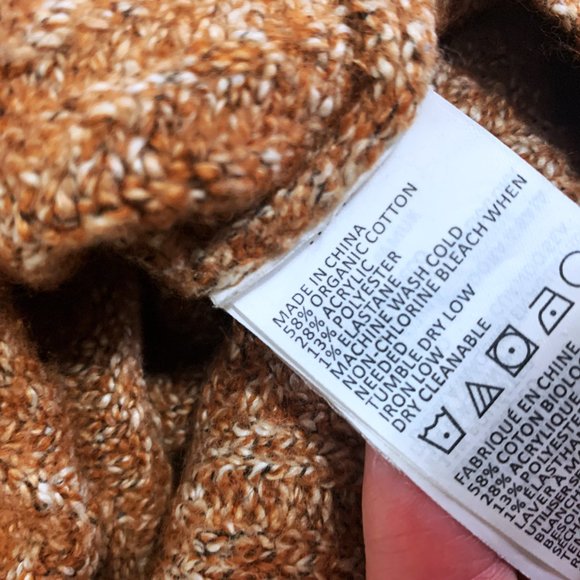 Prana CADWELL Knit Organic Cotton Sweater Tunic Dress in Adobe Brown M W33170236 - Picture 8 of 9